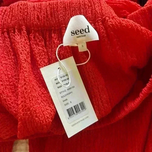 Seed Heritage Red Wide Leg Waffle Romper NWT - Picture 8 of 9